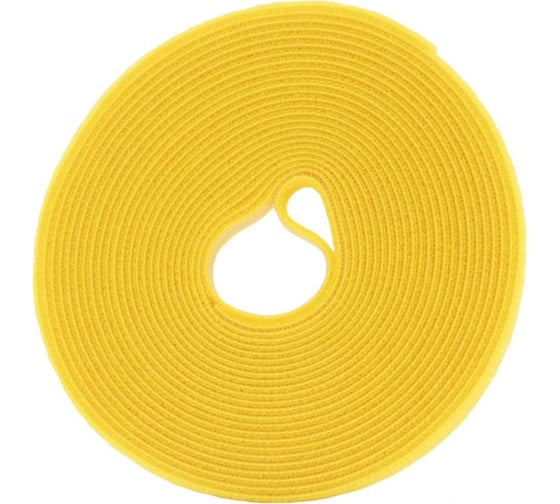 Лента-липучка многоразовая TWIST 14,5 мм 5 м, жёлтая WASN-14.5x5-YL 1