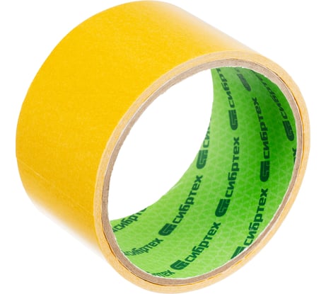 Клейкая двусторонняя лента на полипропиленовой основе СИБРТЕХ 50 мм х 5 м 88713