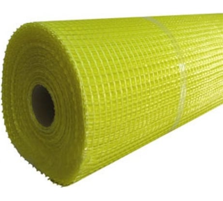 Сетка универсальная фасадная 4walls стекловолокно 1x50 м, ячейка 5x5, желтая, 124933