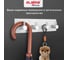 Крючки самоклеящиеся универсальные LAIMA Home, 18x4,5 см, на планке, сталь, серебристые, 4 шт. 608787 17