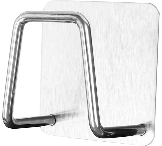 Крючки самоклеящиеся LAIMA Home 5x5 см, для ванной комнаты, кухни, нержавеющая сталь, 2 шт. 608798