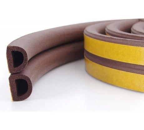 Уплотнитель STARFIX профиль D, коричневый, 9x8 мм, 6 м SF1012-02