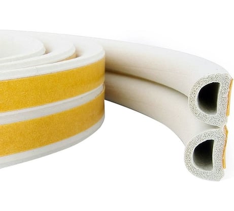 Уплотнитель STARFIX профиль D, белый, 9x8 мм, 6 м SF1012-01