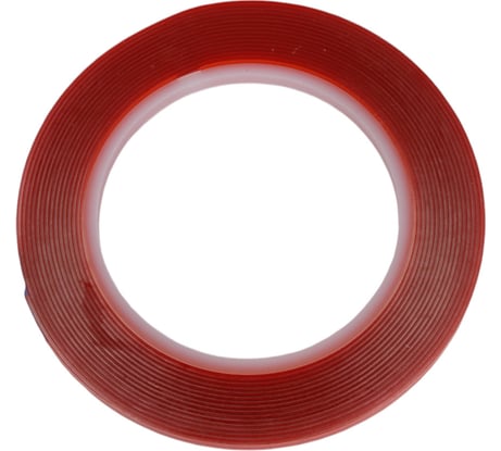 Пеноакриловая двусторонняя лента RoxelPro толщина 1,0 мм, 6ммх5м, прозрачная 512411