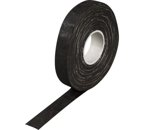 Изолента ХБ на тканевой основе AIRLINE 200 г., прорезиненная, 19х0,4 мм, 16 м, черная ADHB004