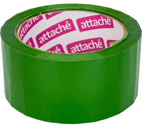 Упаковочная клейкая лента Attache 48 мм х 66 м, 45 мкм, зеленая 146161