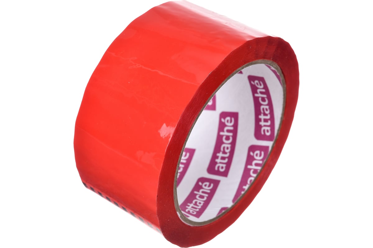 Упаковочная клейкая лента Attache 48 мм х 66 м, 45 мкм, красная 146158 .