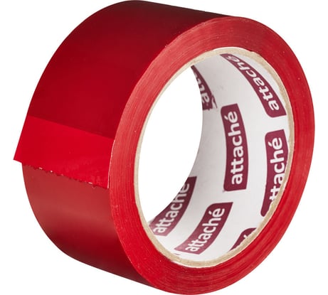 Упаковочная клейкая лента Attache 48 мм х 66 м, 45 мкм, красная 146158
