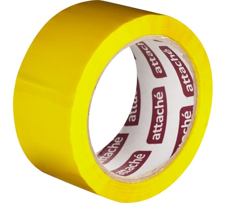 Упаковочная клейкая лента Attache 48 мм х 66 м, 45 мкм, желтая 146162