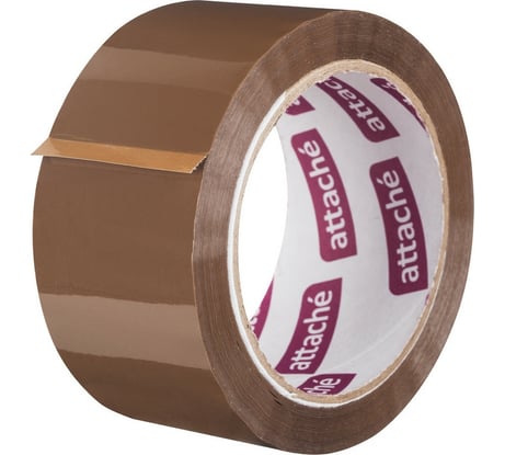 Упаковочная клейкая лента Attache 50 мм х 66 м, 50 мкм, коричневая 48339