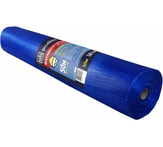 Фасадная сетка GOODHIM FS 16, 160 г/кв.м, 5х5, 50 м 25187