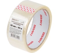 Лента упаковочная ВОЛАТ прозрачная, 38 мм, 40 м 63040-40