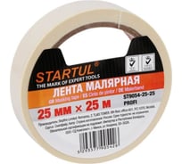 Лента малярная STARTUL 25 мм, 25 м, PROFI, белая ST9054-25-25