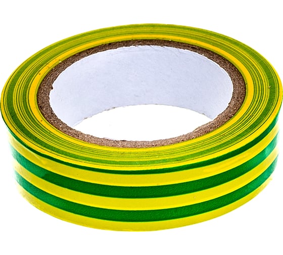 Изолента General Lighting Systems ПВХ GIT-13-15-10-YG 0,13х15мм, 10м, желто-зеленая 1/10/400 475005