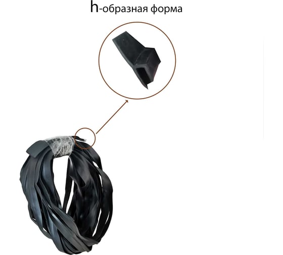 Уплотнительная лента Крепче черная, 16 метров 4643019