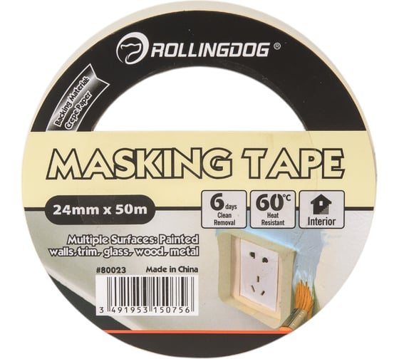 Малярная лента Rollingdog 24 мм,50 м 80023