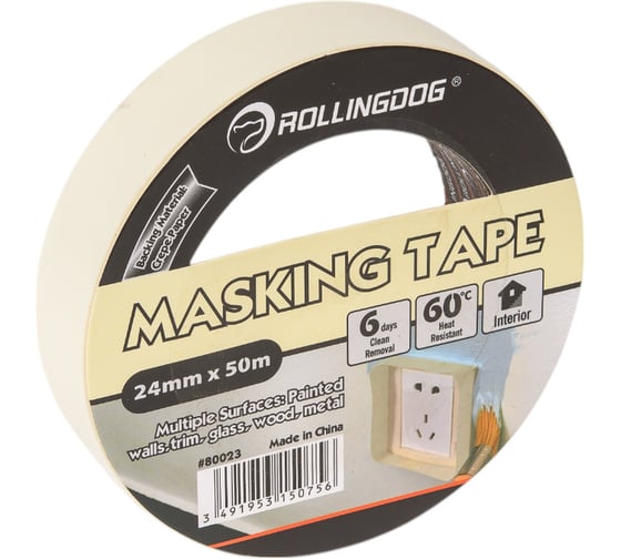 Малярная лента Rollingdog 24 мм,50 м 80023