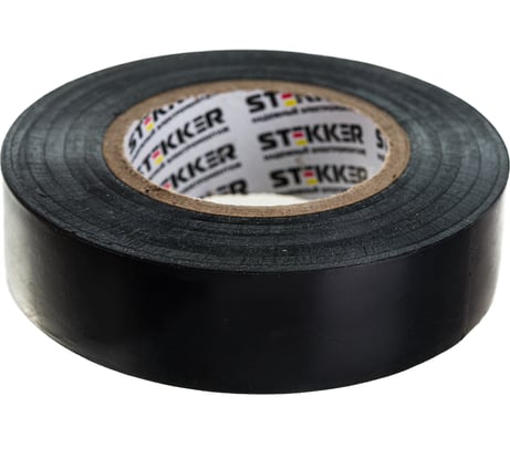 Изоляционная лента STEKKER INTP01319-20, 0,13х19 мм, 20 м, черная 32839