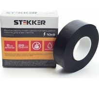 Изолента для высоковольтных проводов STEKKER INTP8-255-10 самослипающаяся, 25 мм, длина 5м, до 10кВ 39157