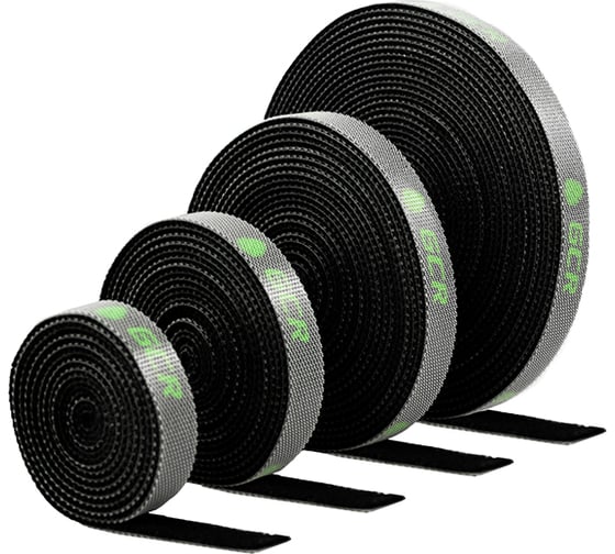 Лента липучка для стяжки GCR 1.0 м, черная, нейлон VIV51I417 1