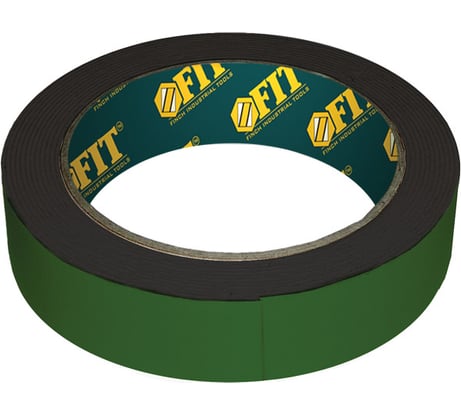 Двухсторонняя монтажная клеящая лента FIT IT на вспененной основе с полимерной подложкой 12 мм х 5 м 11795