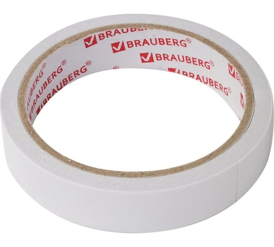 Двухсторонняя клейкая лента на бумажной основе BRAUBERG 19 мм х 10 м 227268
