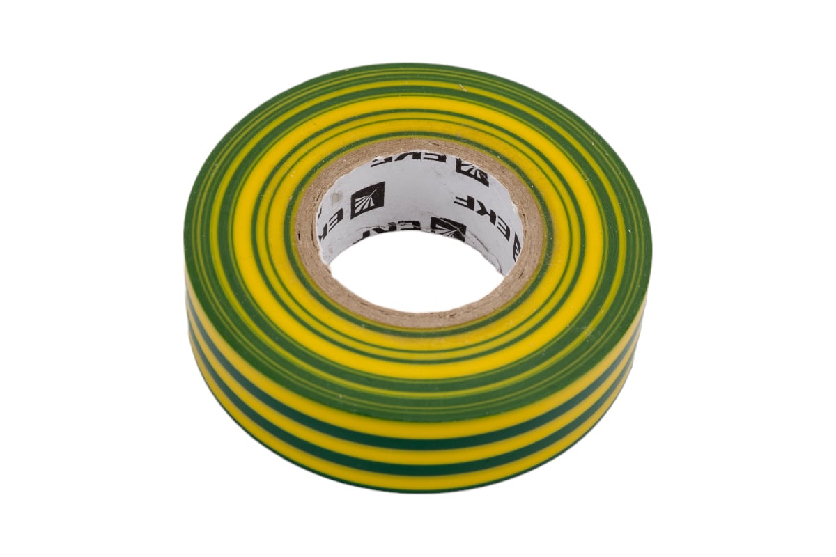 Изолента ПВХ EKF желто-зеленая 19мм, 20м, серии SafeFlex 10 шт. plc-iz ...