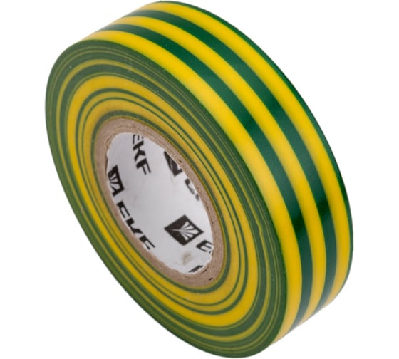 Изолента ПВХ EKF желто-зеленая 19мм, 20м, серии SafeFlex 10 шт. plc-iz-sf-yg