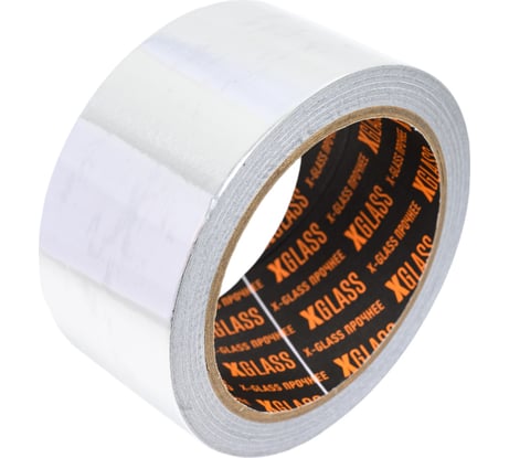 Лента клейкая XGLASS алюминиевая 48 мм, 25 м 160236