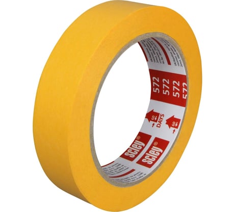 Малярная лента SCLEY серия 572, ультратонкая, 25 мм х 33 м, желтый 0300-723325