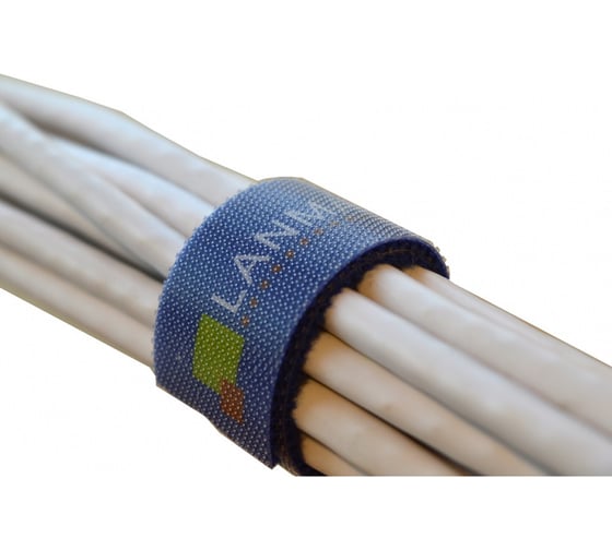 Хомут-липучка LANMASTER шириной 20 мм, 30 м, синий LAN-VCM30M-BL
