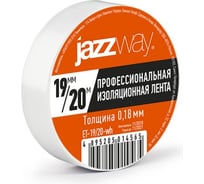 Изоляционная лента Jazzway ПВХ 19мм (рул.20м) белая 5014565