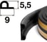 Уплотнитель самоклеящийся APECS P-9x5,5-BL (100м) 29117 1