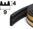 Уплотнитель самоклеящийся APECS E-9x4-BL (150 м) 29116 1