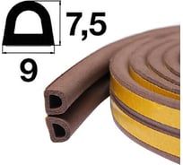 Уплотнитель самоклеящийся APECS D-9x7,5-BR (100м) 31024