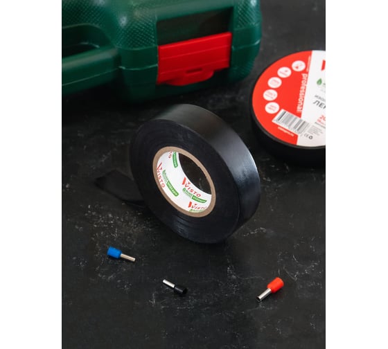 Изолента VISTO VIStape R15, 20м х 19мм х 0,15мм, черная, 10 шт 4613-010-15