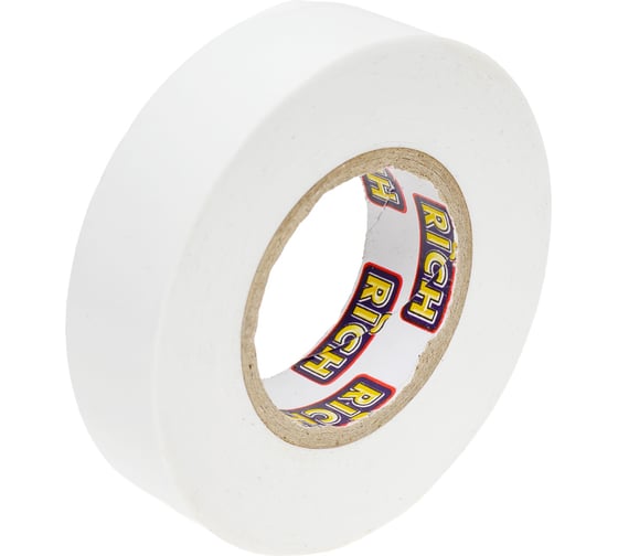 Изолента RICH 19 мм, 20 м, белая 116108