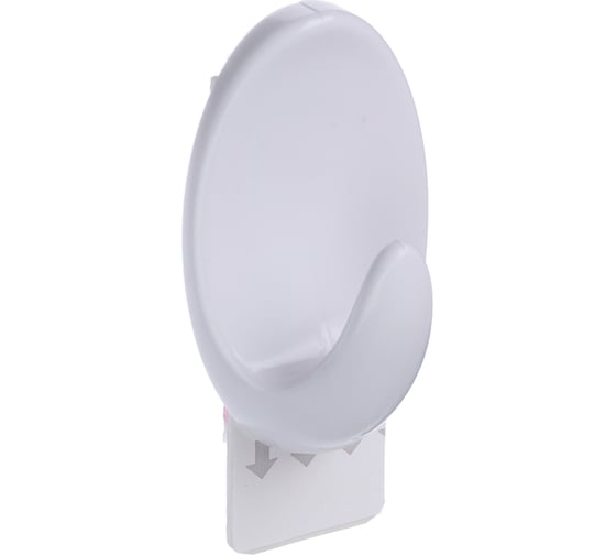 Крючки самоклеящиеся VETTA 2 шт., SR, пластик, 1,5 кг, 55x32x25 мм, овальные 1808 440-296