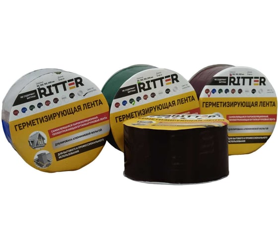 Герметизирующая лента RITTER 50 мм, 3 м, коричневый RAL 8017 50-3-RAL8017 1