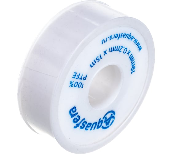 Лента Aquasfera ФУМ катушка 19мм х 0,2мм х 15м PTFE вода 6020 6020-04 008-0548