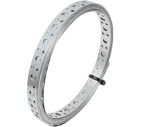 Монтажная перфорированная лента ЖЕСТЬ оцинкованная, прямая 0,5x12 мм, 5 м, этикетка УТ-00010333