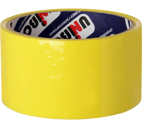 Упаковочная клейкая лента UNIBOB желтая 48 мм х 24 м, 45 мкм 214938
