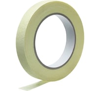 Малярная клейкая лента UNIBOB Профи 19 мм х 25 м, для изогнутых поверхностей, желтый 211735