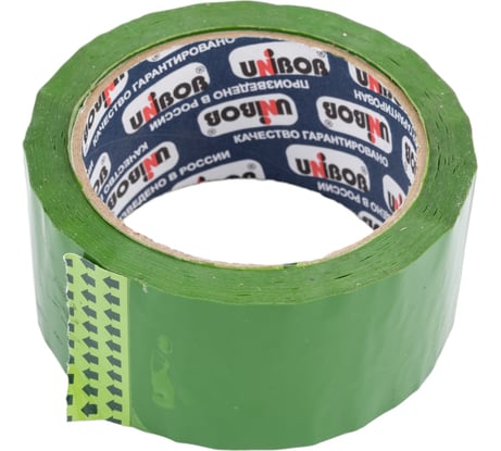 Упаковочная клейкая лента UNIBOB 600 зеленая 48 мм х 66 м 214932