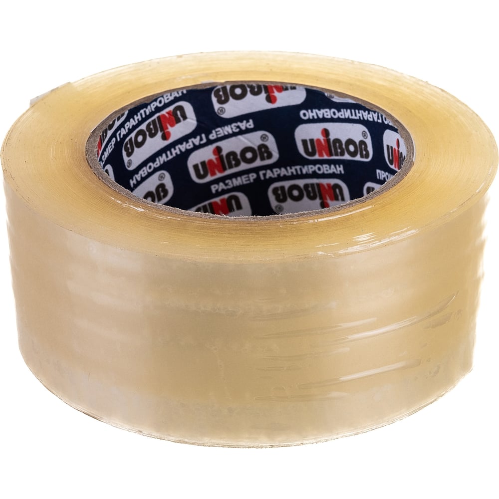 Упаковочная клейкая лента UNIBOB 600 прозрачная 48 мм х 132 м 211727 ...