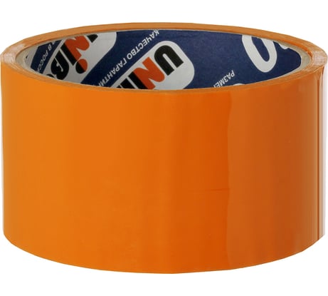 Упаковочная клейкая лента UNIBOB оранжевая 48 мм х 24 м, 45 мкм 214942