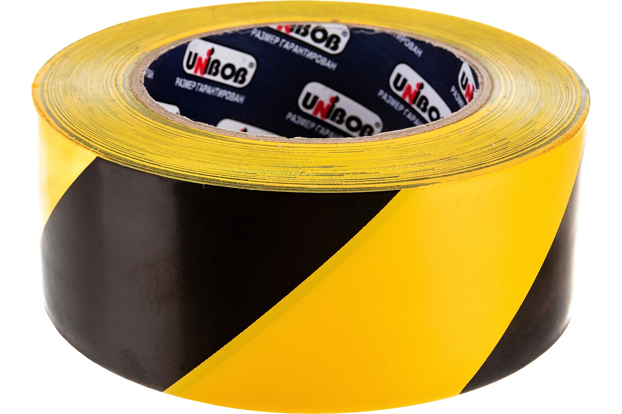 РазметочнаяклейкаялентаUNIBOB50ммх50м,желто-черная215005