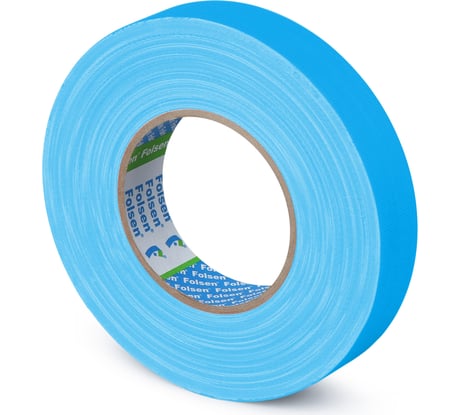 Влагостойкая флюоресцентная тканевая лента Folsen 25мм х 50м, синяя 054022550