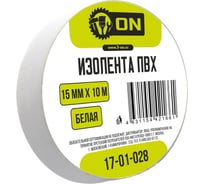 Изолента On ПВХ 15мм х 10м белая 17-01-028