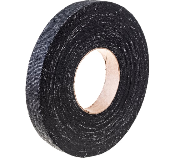 Изолента ОНЛАЙТ OIT-H15-20/BL ХБ, черная, 200 г, 0,35х15 мм, 20 м 61160